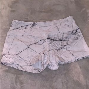 Savage marble workout booty shorts